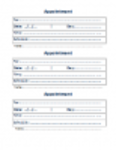 Free download Appointment Cards Template DOC, XLS or PPT template free to be edited with LibreOffice online or OpenOffice Desktop online