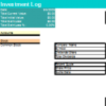 Free download Investment Log v1.0 Microsoft Word, Excel or Powerpoint template free to be edited with LibreOffice online or OpenOffice Desktop online