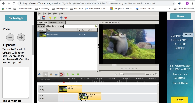 OpenShot video editor screenshot OpenShot video editor screenshot