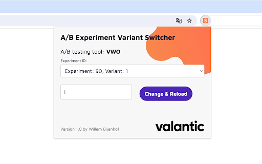 A/B Experiment Variant Switcher from Chrome web store to be run with OffiDocs Chromium online A/B Experiment Variant Switcher from Chrome web store to be run with OffiDocs Chromium online
