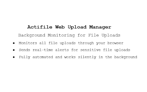 Actifile Web Upload Manager from Chrome web store to be run with OffiDocs Chromium online Actifile Web Upload Manager from Chrome web store to be run with OffiDocs Chromium online