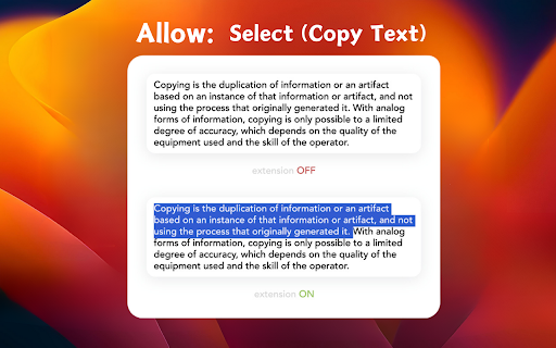 Activate Enable Right Click Copy from Chrome web store to be run with OffiDocs Chromium online Activate Enable Right Click Copy from Chrome web store to be run with OffiDocs Chromium online