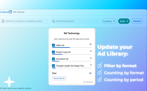 AdLibrary+ from Chrome web store to be run with OffiDocs Chromium online AdLibrary+ from Chrome web store to be run with OffiDocs Chromium online