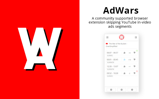 AdWars for YouTube from Chrome web store to be run with OffiDocs Chromium online AdWars for YouTube from Chrome web store to be run with OffiDocs Chromium online