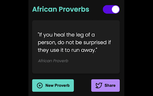 African Proverb from Chrome web store to be run with OffiDocs Chromium online African Proverb from Chrome web store to be run with OffiDocs Chromium online