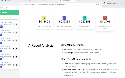 AI Crypto Price Notifier from Chrome web store to be run with OffiDocs Chromium online AI Crypto Price Notifier from Chrome web store to be run with OffiDocs Chromium online