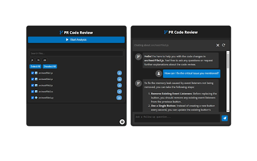 AI Powered PR Code Reviewer with Chat from Chrome web store to be run with OffiDocs Chromium online AI Powered PR Code Reviewer with Chat from Chrome web store to be run with OffiDocs Chromium online