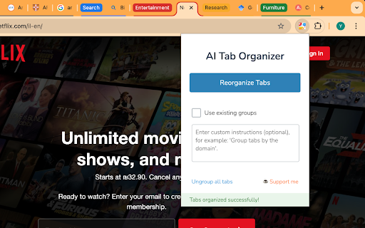 AI Tab Organizer from Chrome web store to be run with OffiDocs Chromium online AI Tab Organizer from Chrome web store to be run with OffiDocs Chromium online