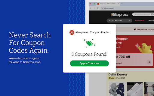 Aliexpress Coupon Saver Official Coupons Best Deals from Chrome web store to be run with OffiDocs Chromium online Aliexpress Coupon Saver Official Coupons Best Deals from Chrome web store to be run with OffiDocs Chromium online
