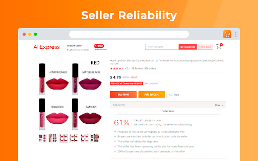 AliGuard Shop assistant in online stores from Chrome web store to be run with OffiDocs Chromium online AliGuard Shop assistant in online stores from Chrome web store to be run with OffiDocs Chromium online