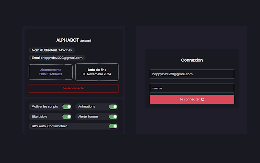 ALPHABOT Préfecture Rendez vous from Chrome web store to be run with OffiDocs Chromium online ALPHABOT Préfecture Rendez vous from Chrome web store to be run with OffiDocs Chromium online