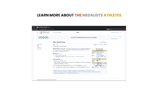 AMATEURS Tabs, Olympics medalists since 1896 from Chrome web store to be run with OffiDocs Chromium online AMATEURS Tabs, Olympics medalists since 1896 from Chrome web store to be run with OffiDocs Chromium online