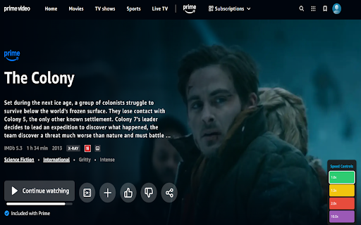 Amazon Prime Video Speed Controller from Chrome web store to be run with OffiDocs Chromium online Amazon Prime Video Speed Controller from Chrome web store to be run with OffiDocs Chromium online