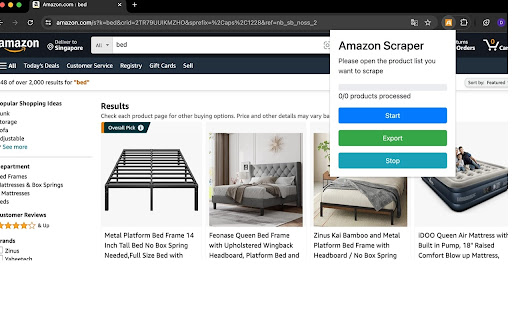 Amazon Scraper | Export Product Data from Chrome web store to be run with OffiDocs Chromium online Amazon Scraper | Export Product Data from Chrome web store to be run with OffiDocs Chromium online