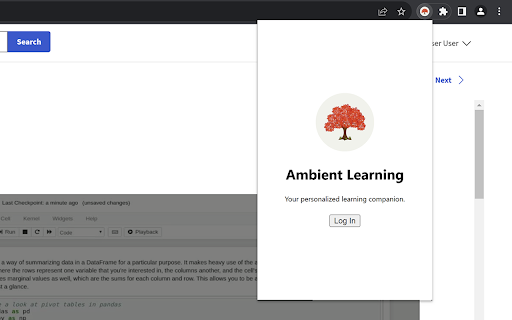 Ambient Learning Agent from Chrome web store to be run with OffiDocs Chromium online Ambient Learning Agent from Chrome web store to be run with OffiDocs Chromium online