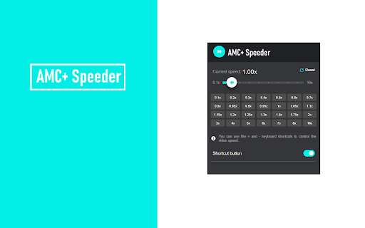 AMC+ Speeder: Adjust Playback Speed from Chrome web store to be run with OffiDocs Chromium online AMC+ Speeder: Adjust Playback Speed from Chrome web store to be run with OffiDocs Chromium online