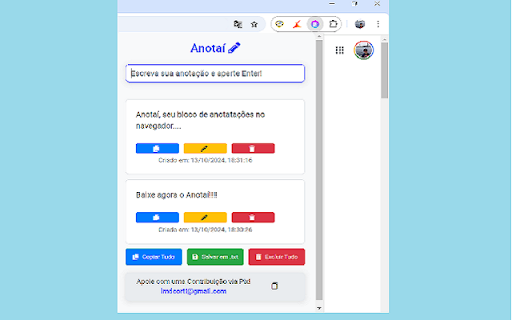Anotaí from Chrome web store to be run with OffiDocs Chromium online Anotaí from Chrome web store to be run with OffiDocs Chromium online