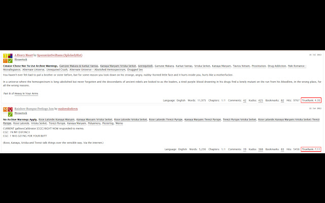 AO3 TrueRank from Chrome web store to be run with OffiDocs Chromium online AO3 TrueRank from Chrome web store to be run with OffiDocs Chromium online