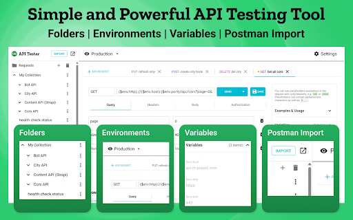 API Tester from Chrome web store to be run with OffiDocs Chromium online API Tester from Chrome web store to be run with OffiDocs Chromium online
