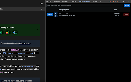 App State Dumper from Chrome web store to be run with OffiDocs Chromium online App State Dumper from Chrome web store to be run with OffiDocs Chromium online