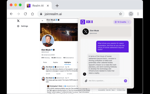 Ask Elon Anything on X from Chrome web store to be run with OffiDocs Chromium online Ask Elon Anything on X from Chrome web store to be run with OffiDocs Chromium online