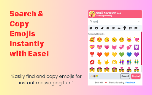 AutoCopy Emoji Keyboard for Chrome from Chrome web store to be run with OffiDocs Chromium online AutoCopy Emoji Keyboard for Chrome from Chrome web store to be run with OffiDocs Chromium online