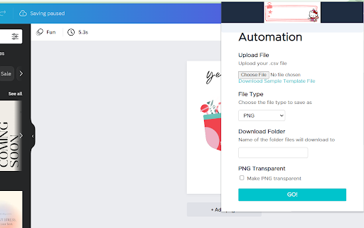 Automate Canva from Chrome web store to be run with OffiDocs Chromium online Automate Canva from Chrome web store to be run with OffiDocs Chromium online