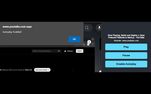 AutoPlay and Media Control from Chrome web store to be run with OffiDocs Chromium online AutoPlay and Media Control from Chrome web store to be run with OffiDocs Chromium online