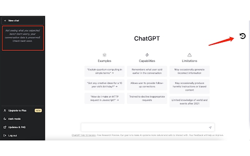 Auto save ChatGPT History from Chrome web store to be run with OffiDocs Chromium online Auto save ChatGPT History from Chrome web store to be run with OffiDocs Chromium online