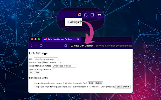 Auto URL Opener from Chrome web store to be run with OffiDocs Chromium online Auto URL Opener from Chrome web store to be run with OffiDocs Chromium online