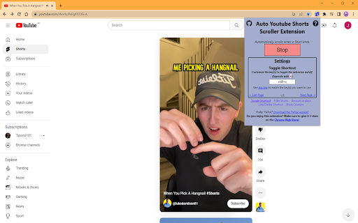 Auto Youtube Shorts Scroller from Chrome web store to be run with OffiDocs Chromium online Auto Youtube Shorts Scroller from Chrome web store to be run with OffiDocs Chromium online