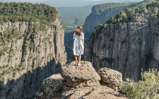 Back View of a Woman in a White Dress at Tazı Kanyonu from Chrome web store to be run with OffiDocs Chromium online Back View of a Woman in a White Dress at Tazı Kanyonu from Chrome web store to be run with OffiDocs Chromium online