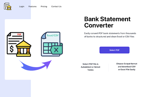 Bank Statement Converter from Chrome web store to be run with OffiDocs Chromium online Bank Statement Converter from Chrome web store to be run with OffiDocs Chromium online