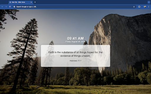 Bible Verse New Tab from Chrome web store to be run with OffiDocs Chromium online Bible Verse New Tab from Chrome web store to be run with OffiDocs Chromium online