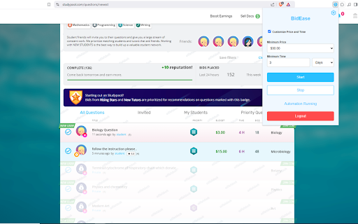 Bidease from Chrome web store to be run with OffiDocs Chromium online Bidease from Chrome web store to be run with OffiDocs Chromium online