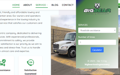 Big Bear Towing Recovery from Chrome web store to be run with OffiDocs Chromium online Big Bear Towing Recovery from Chrome web store to be run with OffiDocs Chromium online