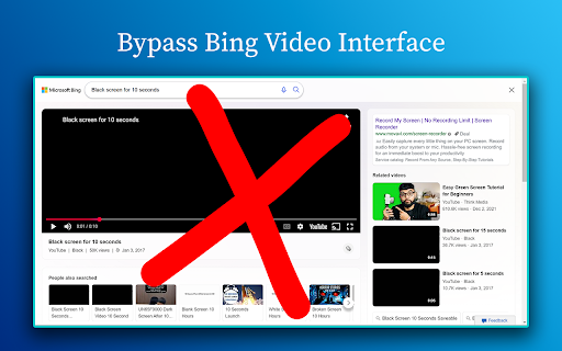 Bing Video Redirector from Chrome web store to be run with OffiDocs Chromium online Bing Video Redirector from Chrome web store to be run with OffiDocs Chromium online