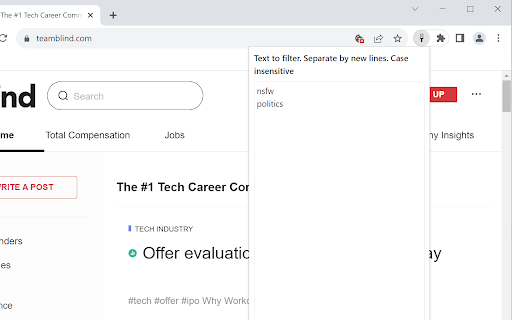 Blind Filter from Chrome web store to be run with OffiDocs Chromium online Blind Filter from Chrome web store to be run with OffiDocs Chromium online