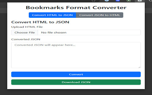 Bookmarks Converter from Chrome web store to be run with OffiDocs Chromium online Bookmarks Converter from Chrome web store to be run with OffiDocs Chromium online