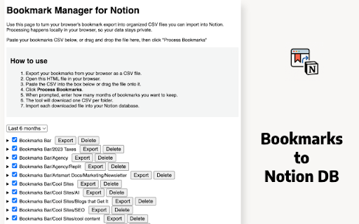 Bookmarks to Notion from Chrome web store to be run with OffiDocs Chromium online Bookmarks to Notion from Chrome web store to be run with OffiDocs Chromium online