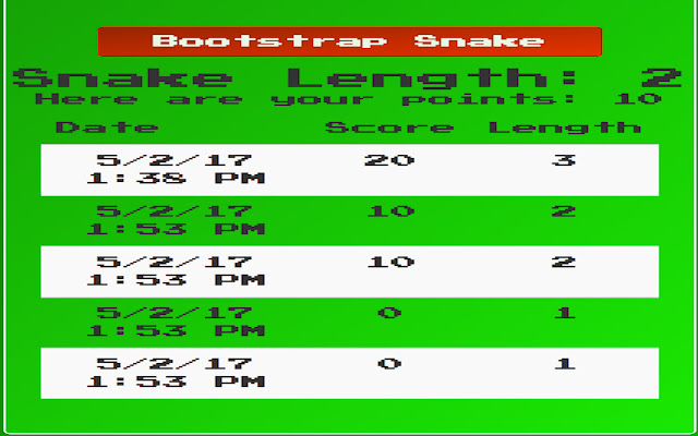 Bootstrap Snake from Chrome web store to be run with OffiDocs Chromium online Bootstrap Snake from Chrome web store to be run with OffiDocs Chromium online