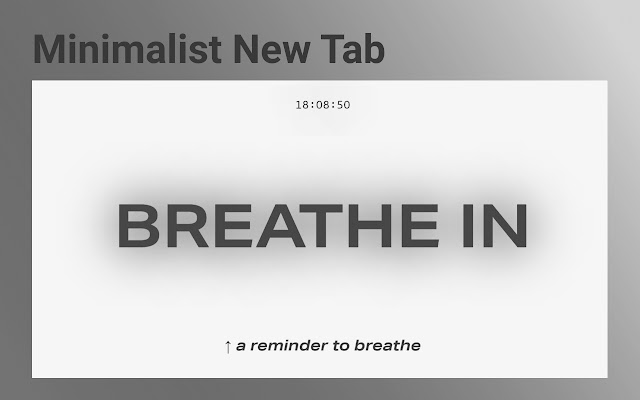 BREATHE minimalist New Tab from Chrome web store to be run with OffiDocs Chromium online BREATHE minimalist New Tab from Chrome web store to be run with OffiDocs Chromium online