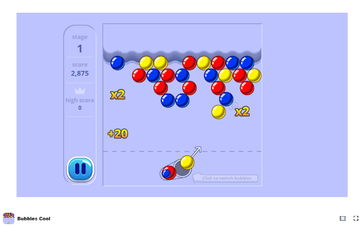 Bubbles Cool Game Aim and group bubbles to clear the screen! from Chrome web store to be run with OffiDocs Chromium online Bubbles Cool Game Aim and group bubbles to clear the screen! from Chrome web store to be run with OffiDocs Chromium online