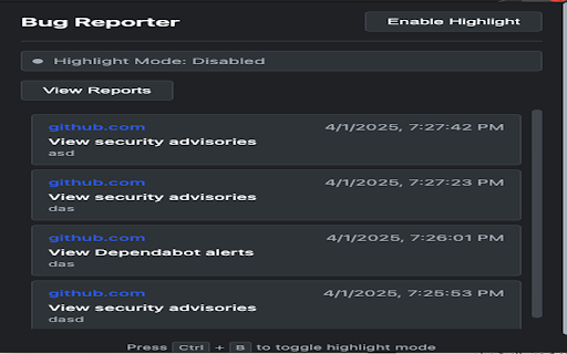 Bug Reporter from Chrome web store to be run with OffiDocs Chromium online Bug Reporter from Chrome web store to be run with OffiDocs Chromium online