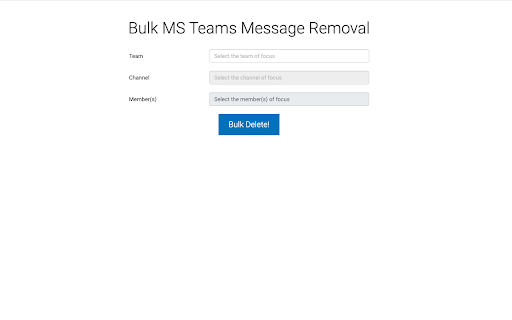 Bulk MS Teams Message Removal from Chrome web store to be run with OffiDocs Chromium online Bulk MS Teams Message Removal from Chrome web store to be run with OffiDocs Chromium online