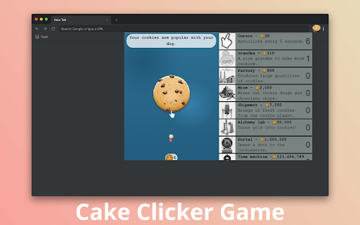 Cake Clicker Game from Chrome web store to be run with OffiDocs Chromium online Cake Clicker Game from Chrome web store to be run with OffiDocs Chromium online