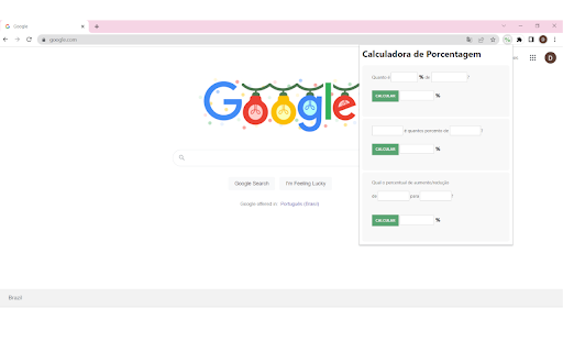 Calculadora de Porcentagem from Chrome web store to be run with OffiDocs Chromium online Calculadora de Porcentagem from Chrome web store to be run with OffiDocs Chromium online