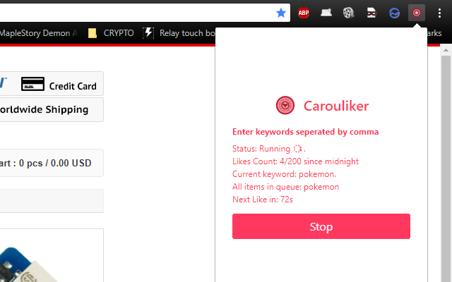 Carouliker from Chrome web store to be run with OffiDocs Chromium online Carouliker from Chrome web store to be run with OffiDocs Chromium online