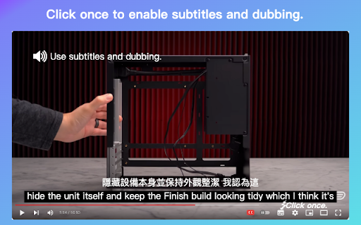 CCDub YouTube Subtitle Translation and English Dubbing from Chrome web store to be run with OffiDocs Chromium online CCDub YouTube Subtitle Translation and English Dubbing from Chrome web store to be run with OffiDocs Chromium online