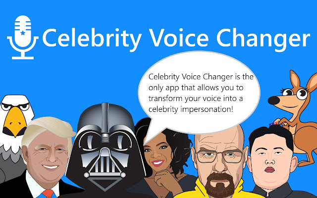 Celebrity Voice Changer from Chrome web store to be run with OffiDocs Chromium online Celebrity Voice Changer from Chrome web store to be run with OffiDocs Chromium online
